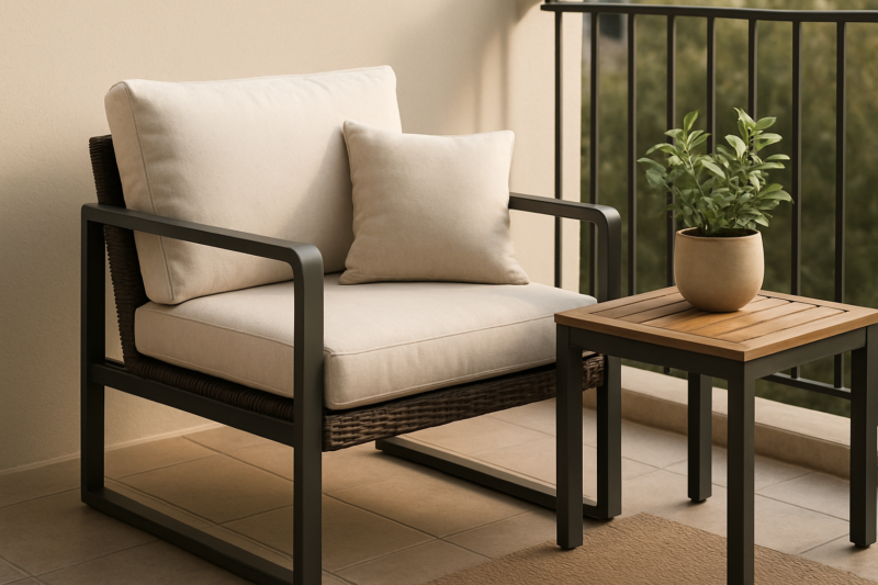 Materiali resistenti per mobili e arredi da balcone