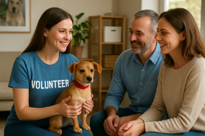 Incontro con un cane di piccola taglia prima dell’adozione