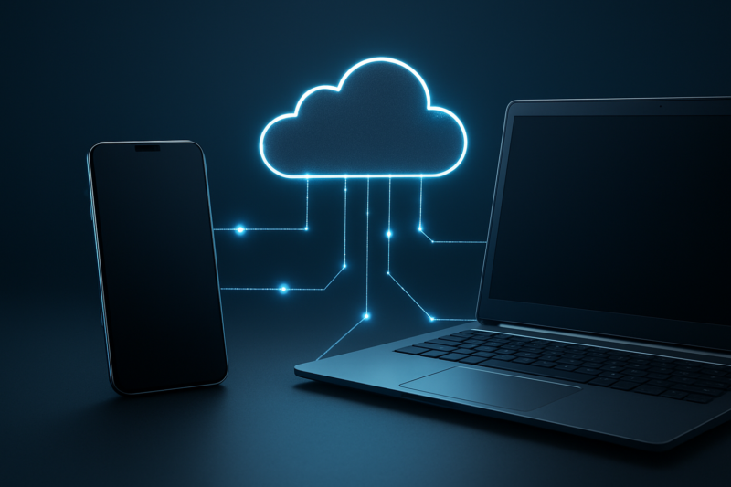 Dispositivi hardware collegati a software e servizi cloud