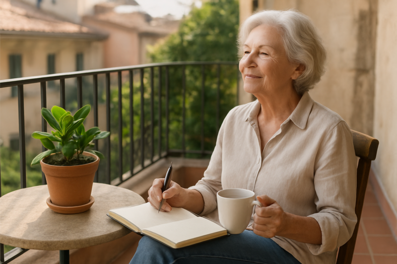 Donna pensionata si gode tempo libero e nuovi progetti