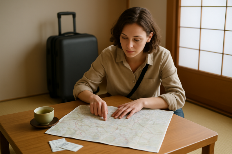Pianificazione di trasporti e tappe per un viaggio organizzato in Giappone