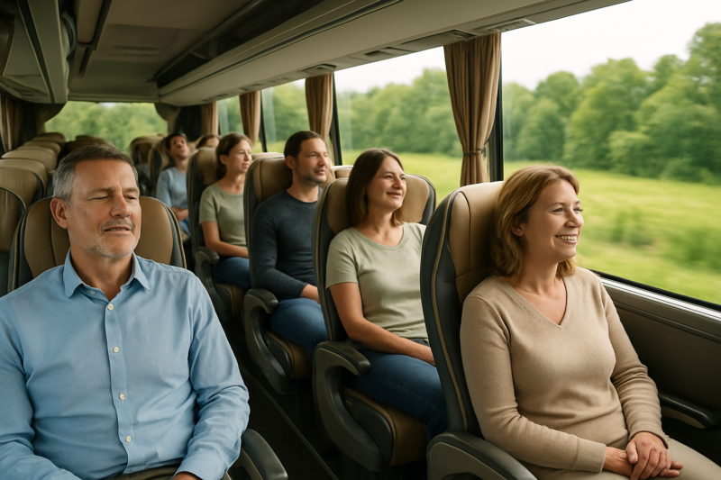 Interno di un pullman Gran Turismo per viaggi organizzati